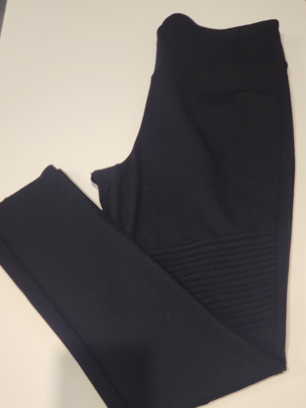 Parasuco Black Ribbed-Panel Women's Leggings